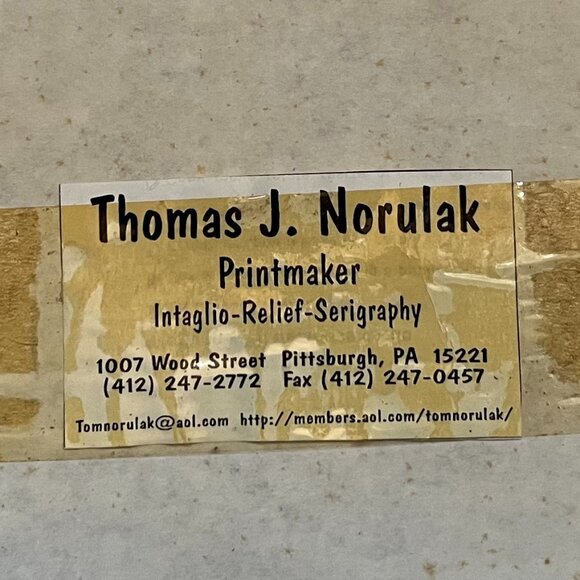 Green Trees Framed Print by Thomas J. Norulak, 1999, Signed by Artist - Picture 5 of 6